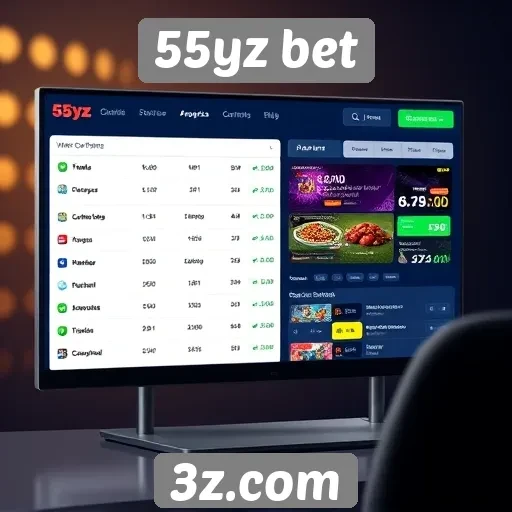 Interface e usabilidade do site 55yz bet
